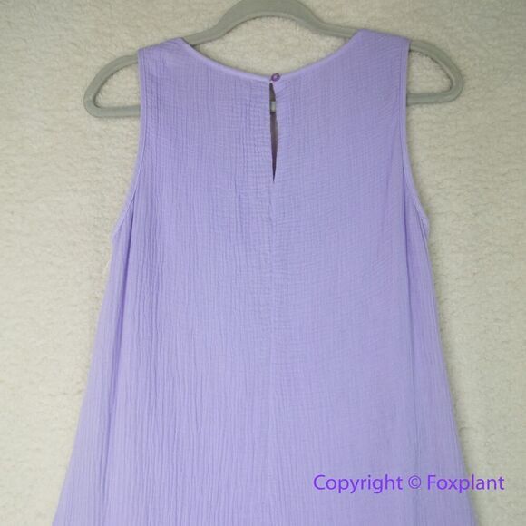 New! Calvin Klein Women's Gauze‎ Tiered Maxi Dress Purple, size XS - Picture 10 of 15